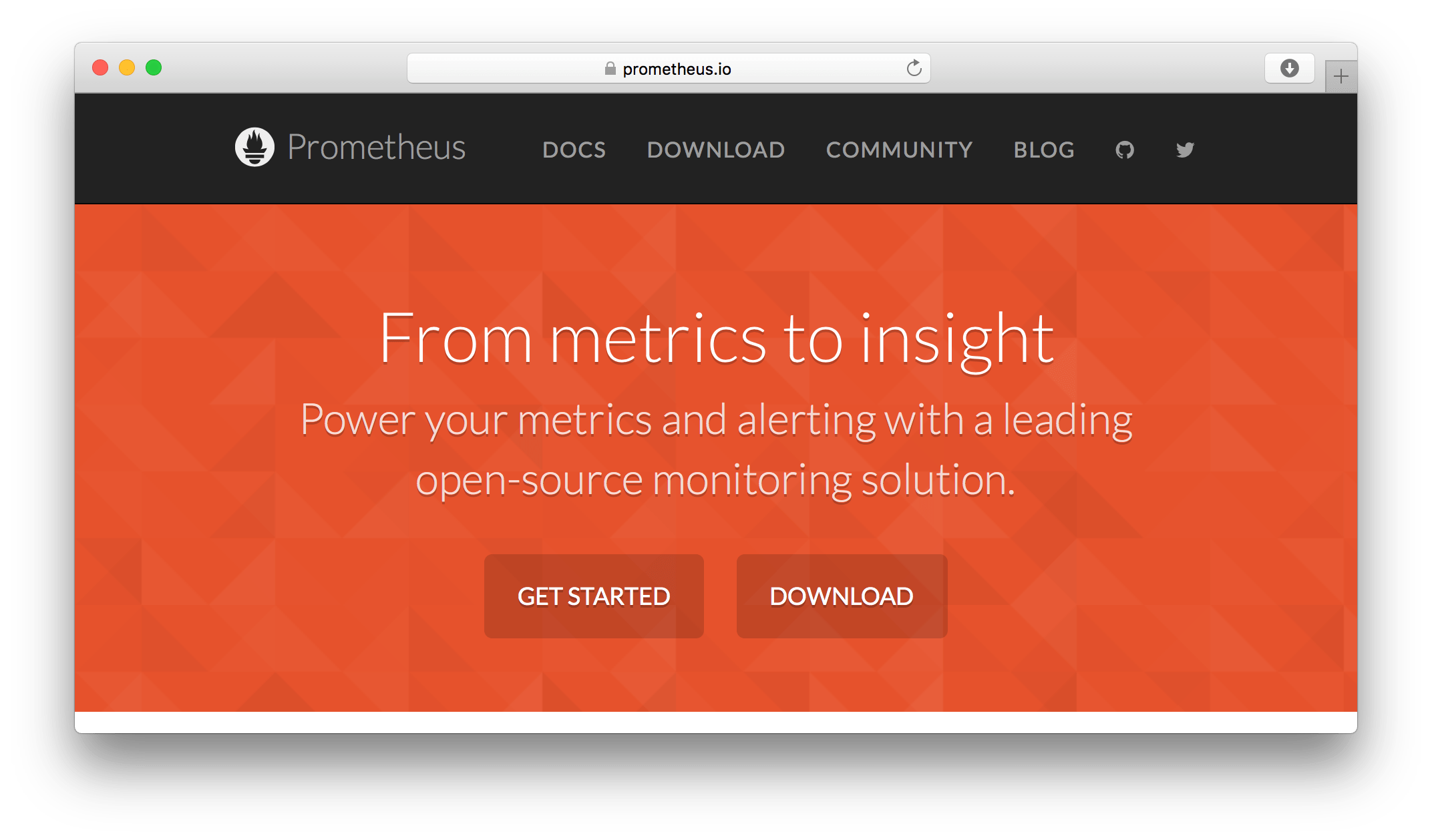 Prometheus site screenshot